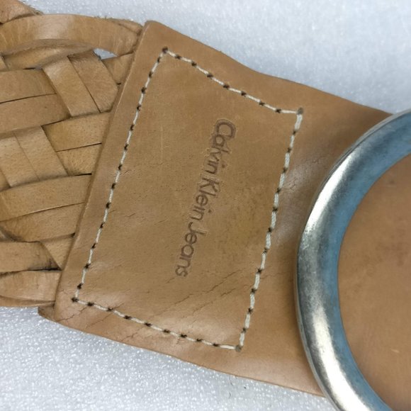 Handmade  Woven 100%Leather western Rodeo belt CAMEL TAN  41", PERFECT highwaist - Picture 5 of 7